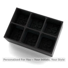 Premium black silicone ice tray with CH initials mould, perfect for personalised ice cubes that stand out in cocktails or whisky.