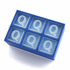 Blue custom ice tray with letter Q – perfect for personalised gifts, handmade in Australia