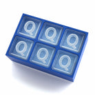 Blue custom ice tray with letter Q – perfect for personalised gifts, handmade in Australia