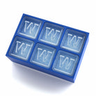 Blue custom ice tray with letter W – perfect for personalised gifts, handmade in Australia