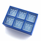 Blue custom ice tray with letter W – perfect for personalised gifts, handmade in Australia