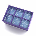 Purple tray creating bold M & V monogram ice, ideal for personalised celebrations