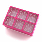 Charming pink ice cube tray with raised N lettering – for heartfelt custom gifting