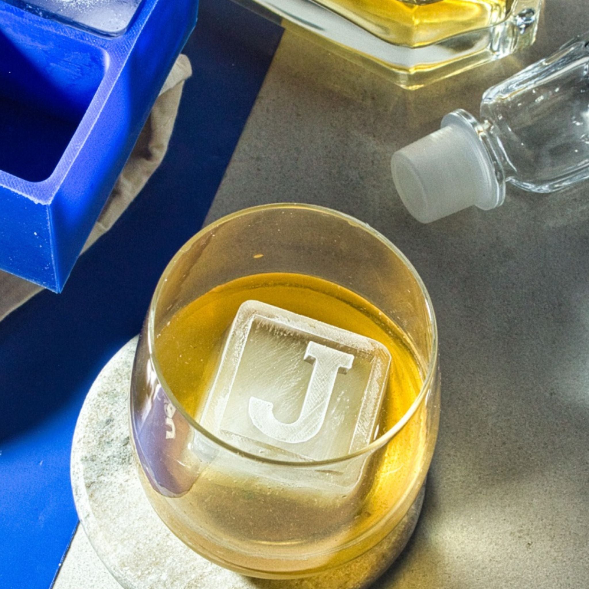 Custom Letter J Ice Tray – Personalised Gift for Jack, Jasmine, Jacob & More - Chilled Out Creations