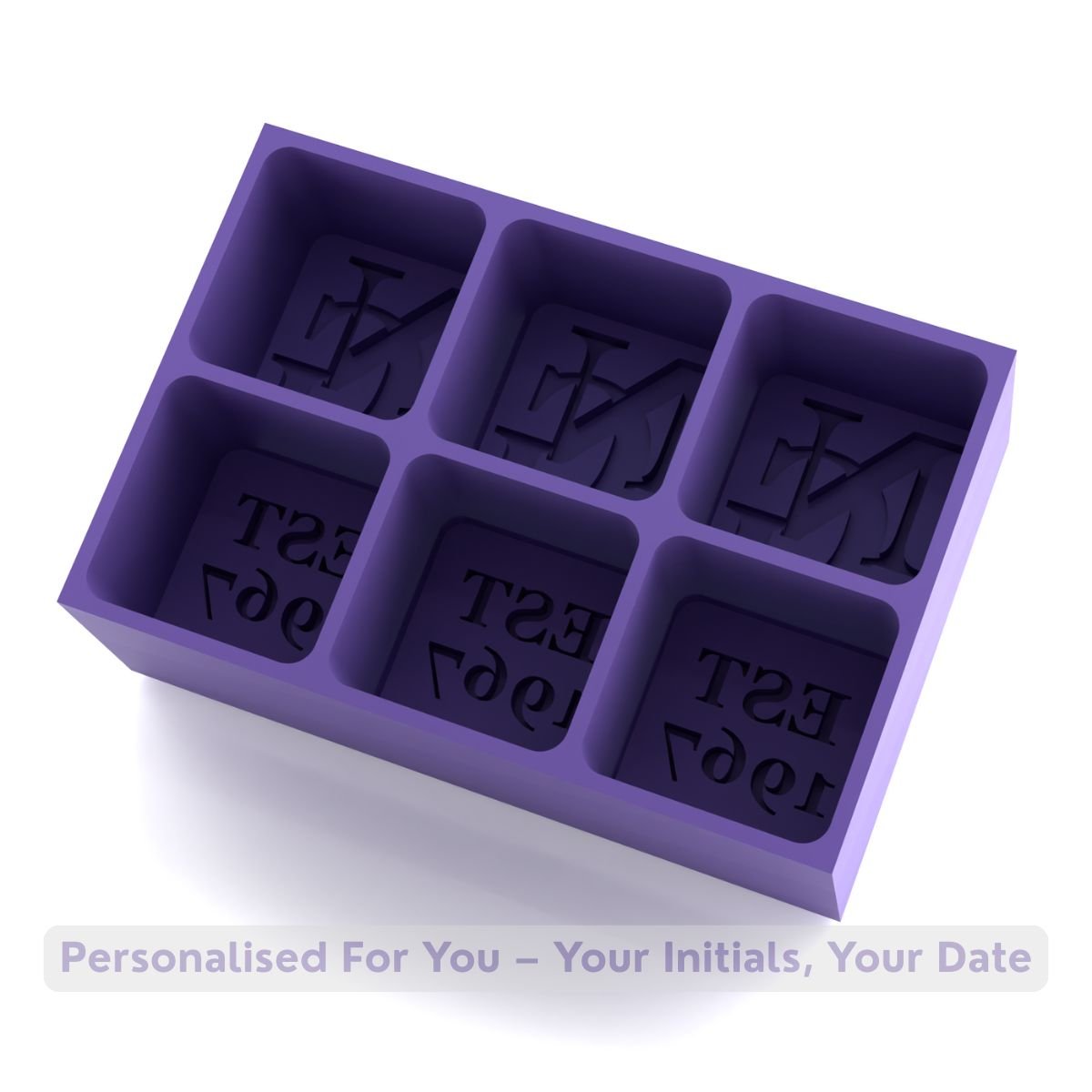 Dad’s Initials + EST. Year Ice Tray – Personalised Father’s Day Whisky Gift - Chilled Out Creations