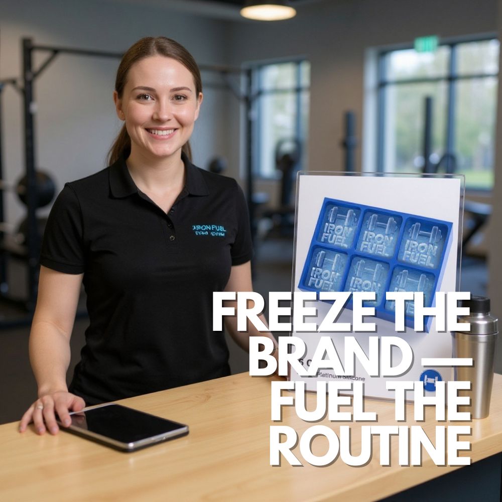 Freeze Your Strength – Custom Logo + Initials Ice Tray - Chilled Out Creations