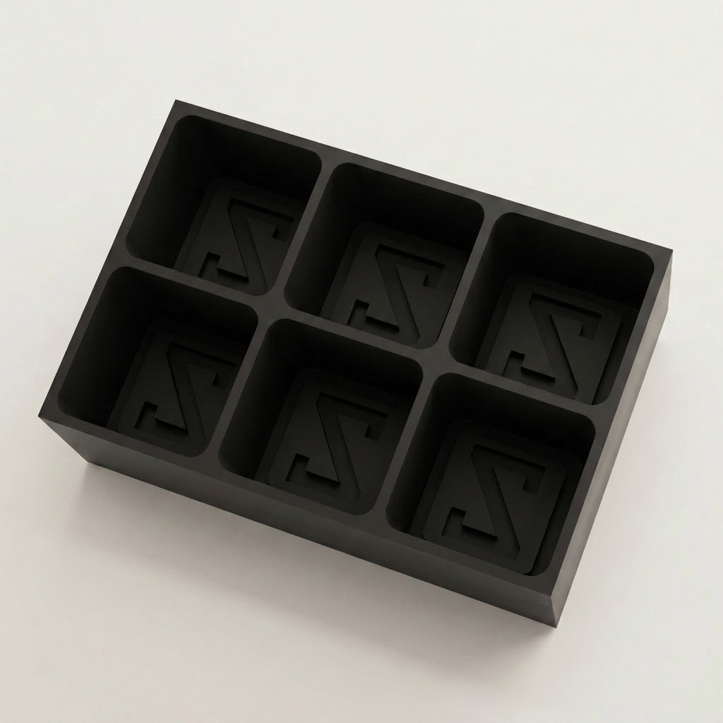 Black silicone Letter Z ice cube tray, 6-cavity mould with bold monogram Z design