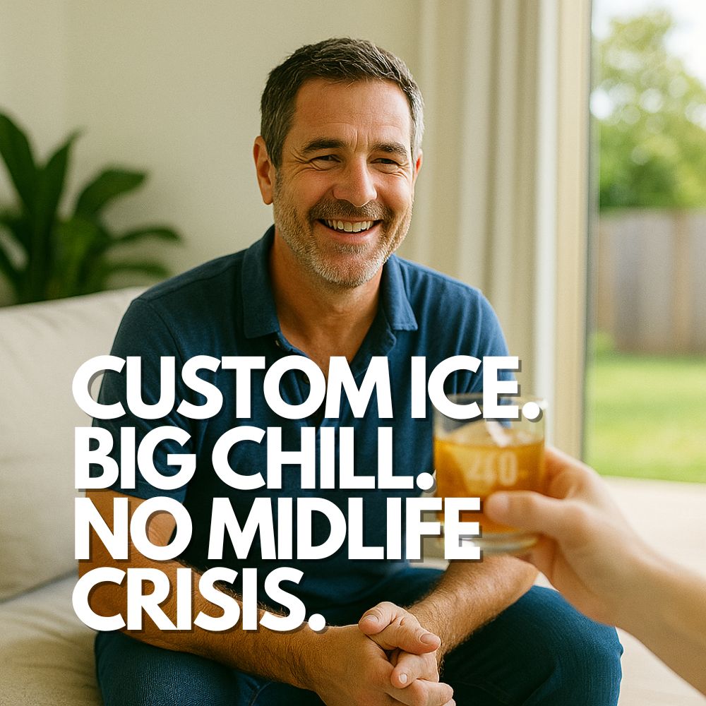 Personalised Ice Cube Tray for Him – Custom Initials & EST Year Whiskey Gift - Chilled Out Creations