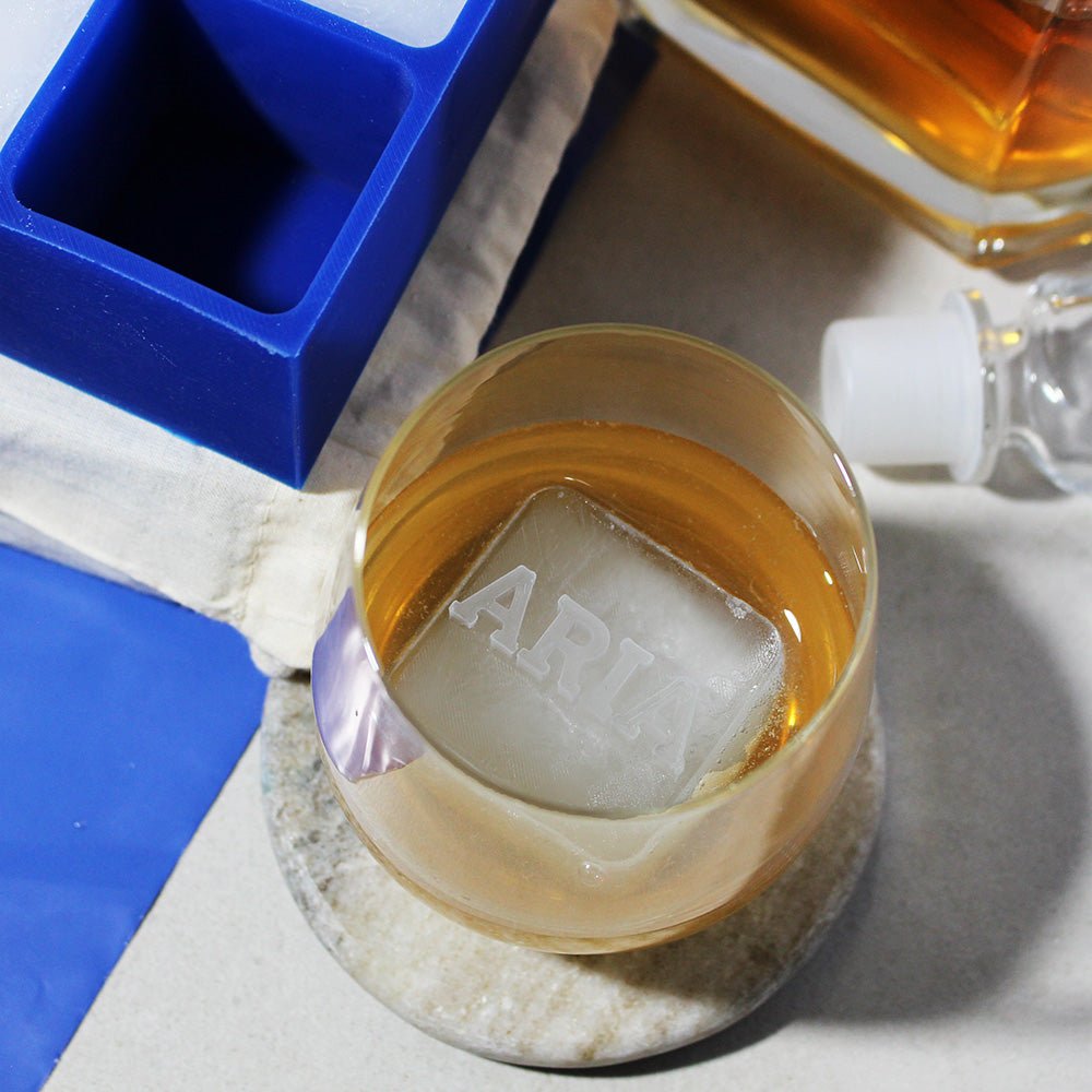 Personalised Ice Tray with Name & Word – Custom Gift for Couples or Friends - Chilled Out Creations