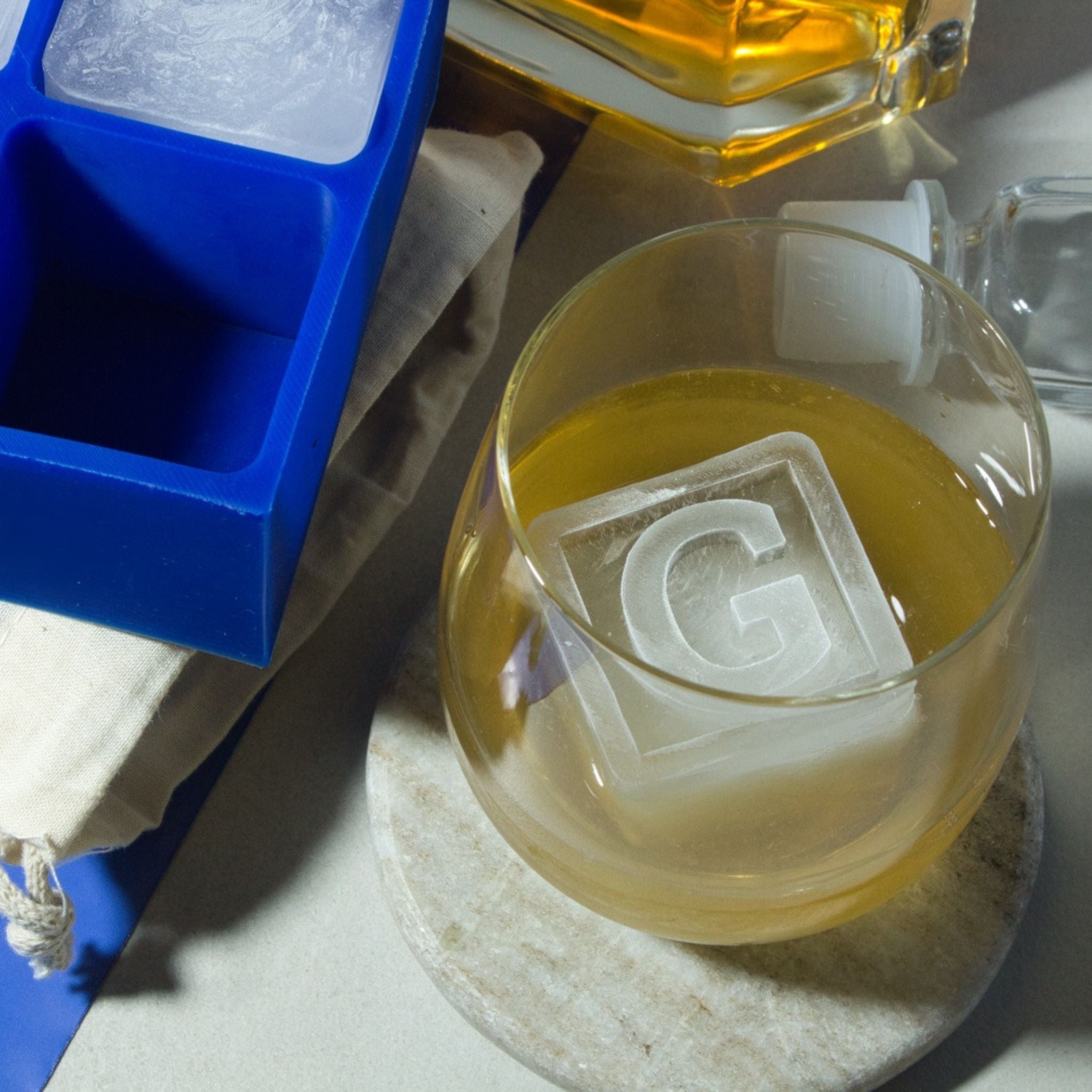 Sleek Design — Deep Red G Ice Tray That Fits Custom Gift for Husband - Chilled Out Creations