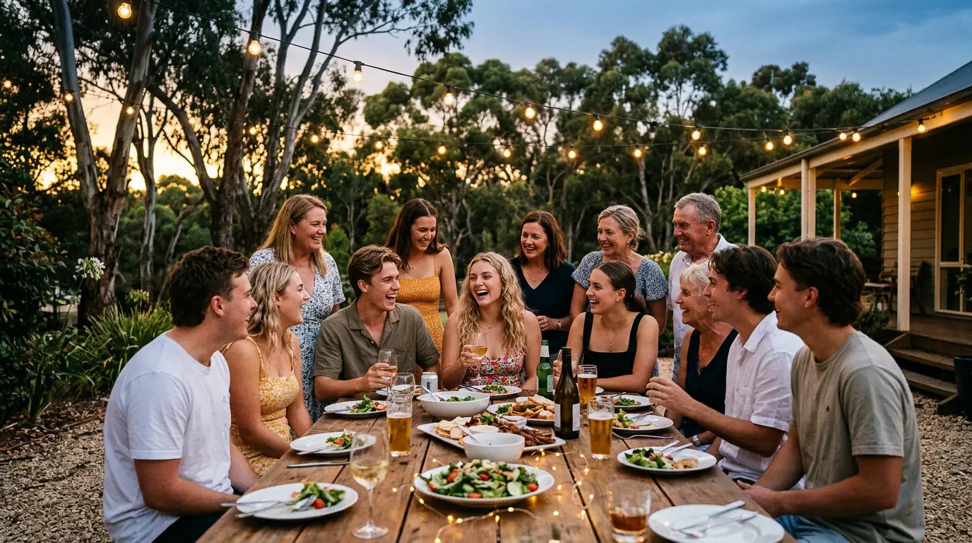 18th birthday gift ideas Australia - backyard 18th birthday celebration at dusk