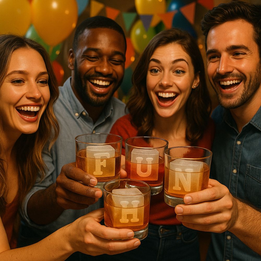 Funny Gift For Men – Custom Ice Cubes That Turn Drinks Into Jokes