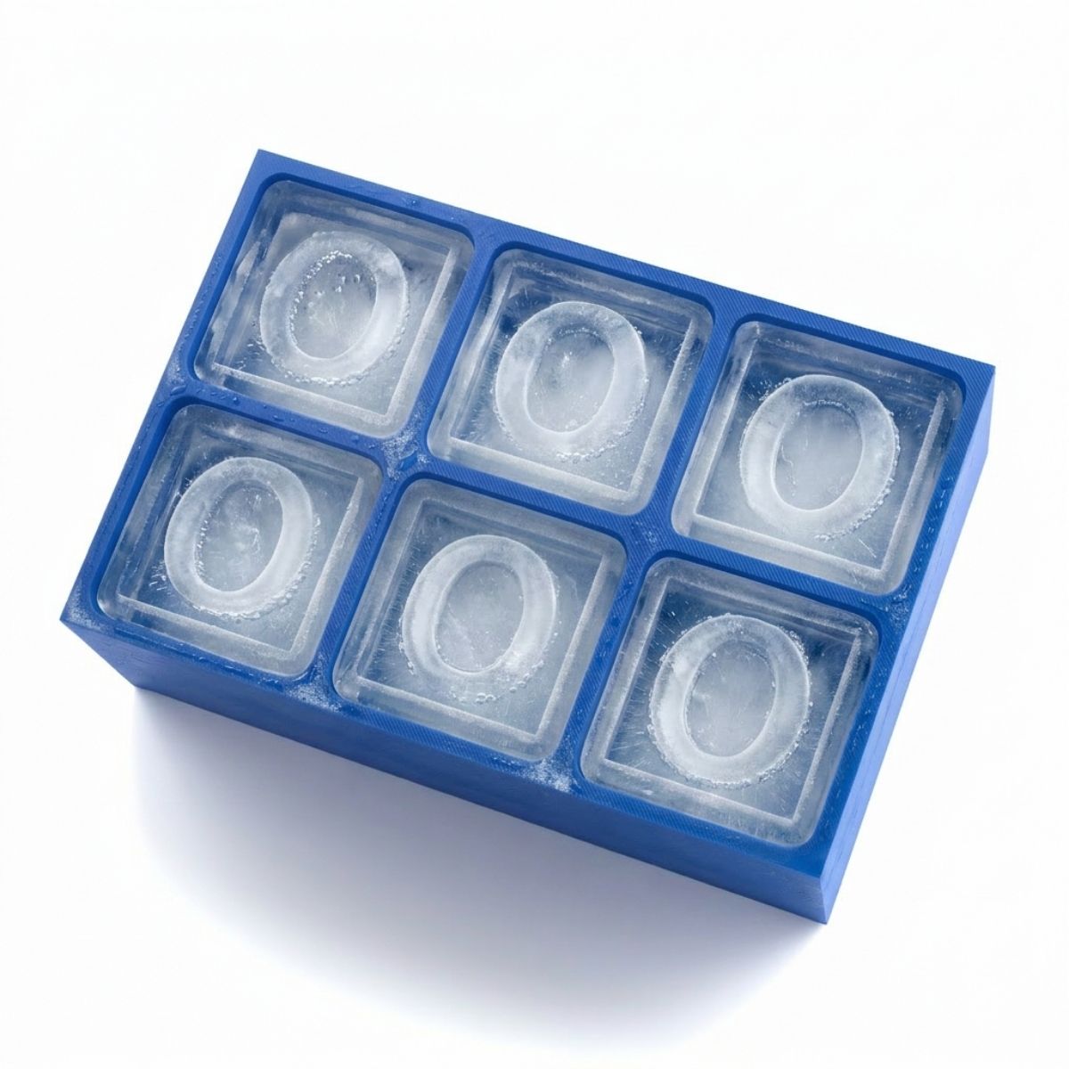 Blue custom ice tray with letter O – perfect for personalised gifts, handmade in Australia