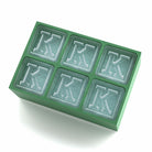 Vibrant green personalised ice tray with K design – unique and fun gift idea