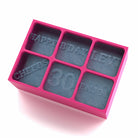 Pink silicone tray with “Happy B’Day”, “30”, and “Levi” text on icy cubes, great for milestone gifting.