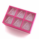 Pink silicone ice tray with bold A ice cubes, perfect for custom birthday gifts, parties, and celebrations