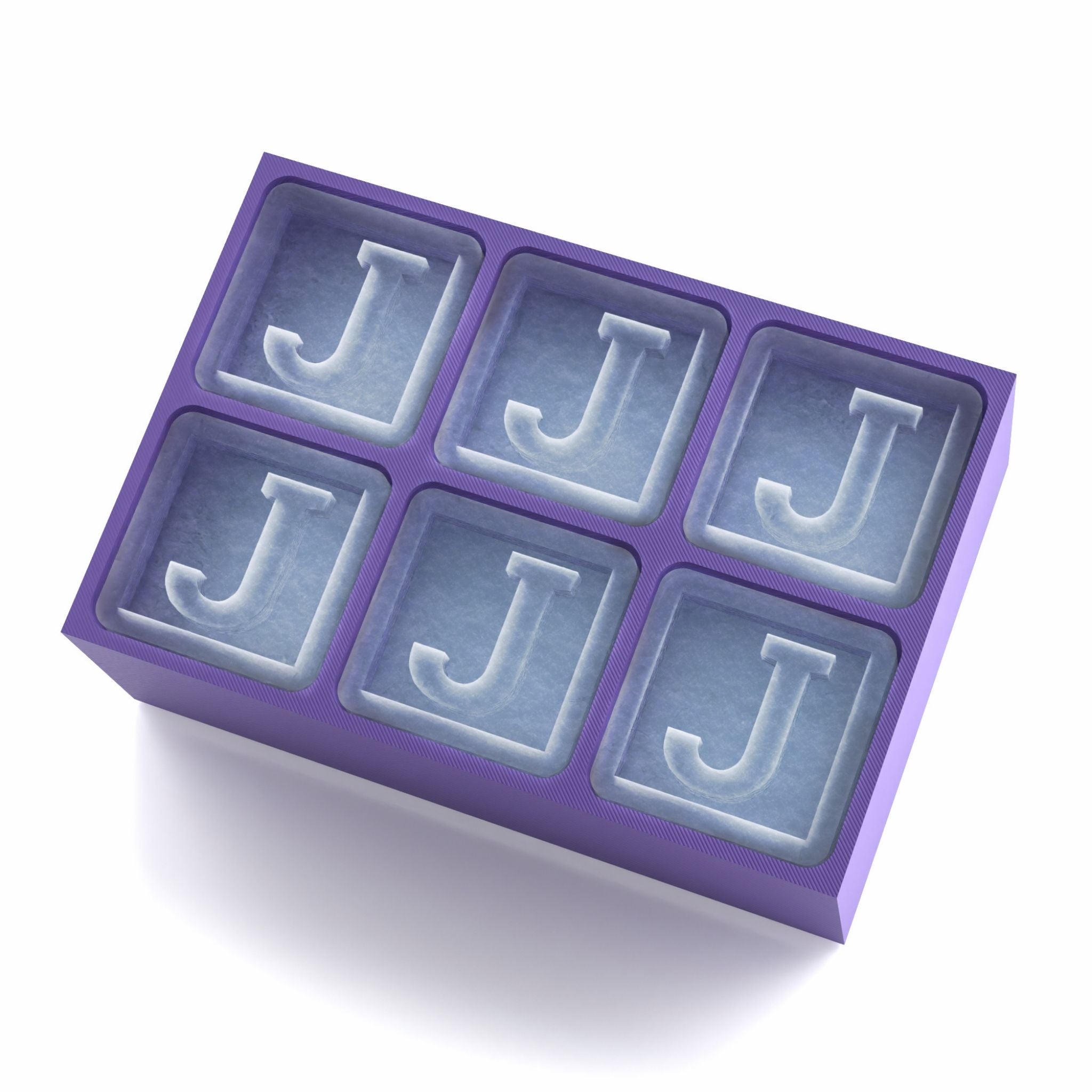 Elegant purple tray making J-shaped ice – luxurious custom gift made locally