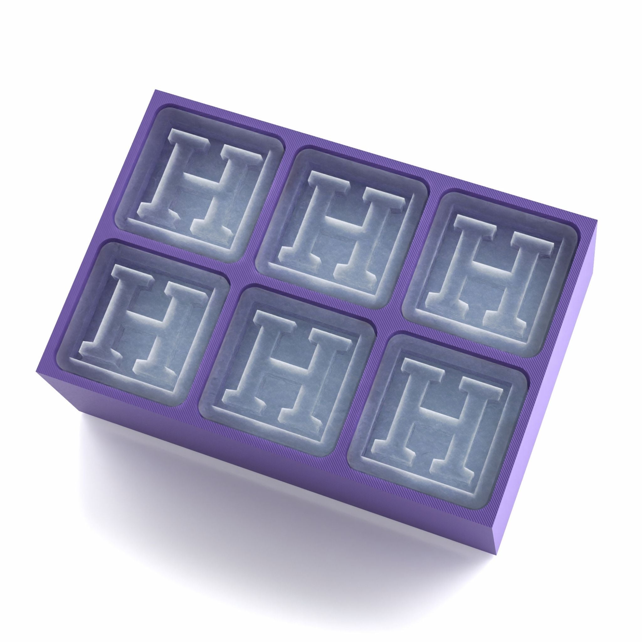 Give a memorable 18th birthday gift with this purple ice tray personalised with an H monogram – ideal for home bars, celebrations, and making every drink special.