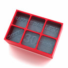 Red tray with “Happy B’Day Levi” and “30” embossed ice cubes, perfect for party drinks or birthday gifts.