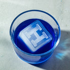 Cheerful Highlight — Dusty Blue H Ice Tray for One of a Kind Present for Men - Chilled Out Creations