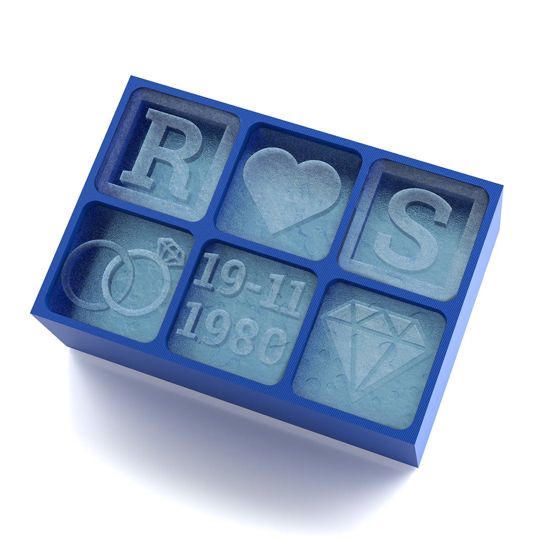 Custom Couples Initials Gift Ice Tray – Monogrammed Ice Trays for Memorable Moments - Chilled Out Creations