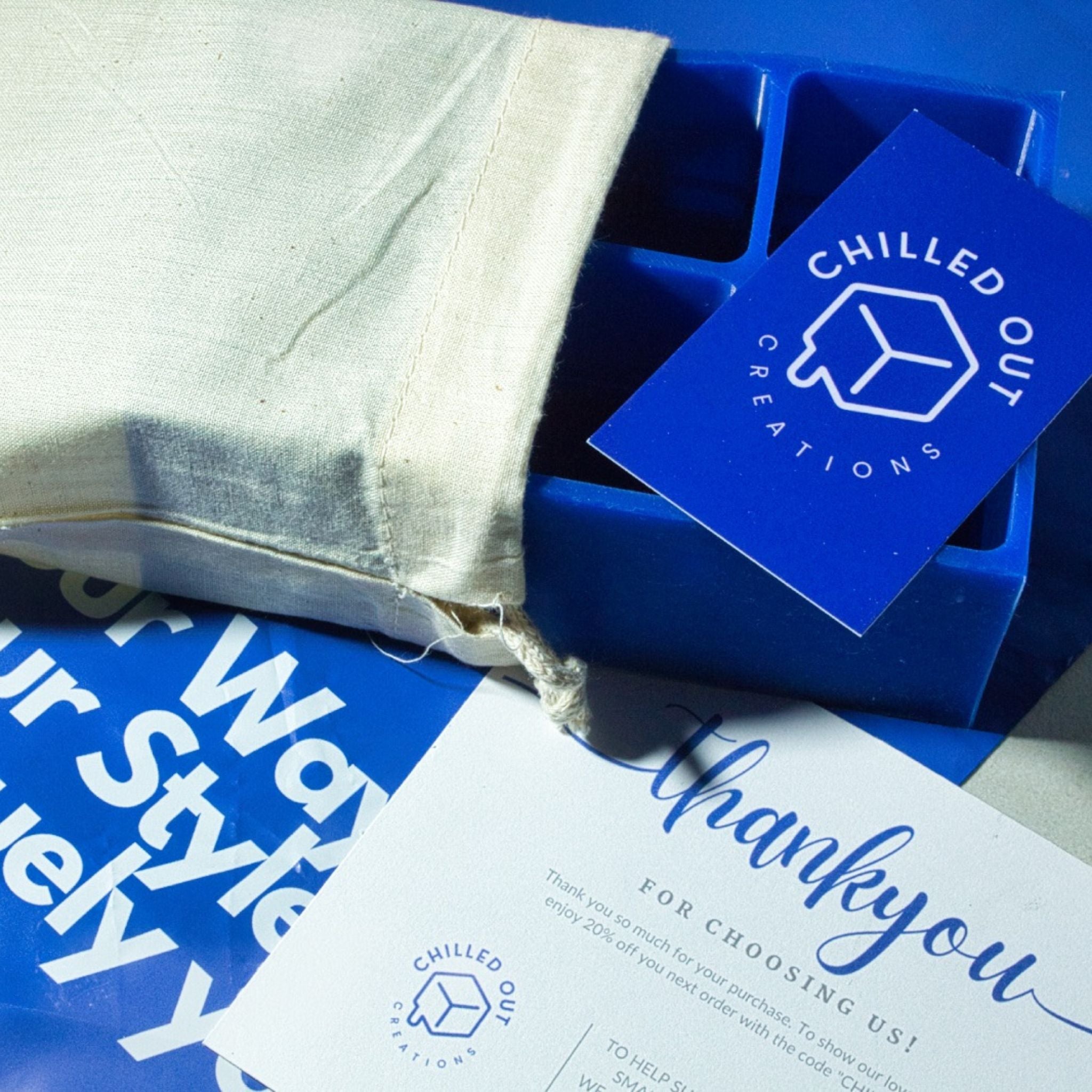 Personalised blue ice tray in premium gift packaging, ideal for milestone birthday gifting.