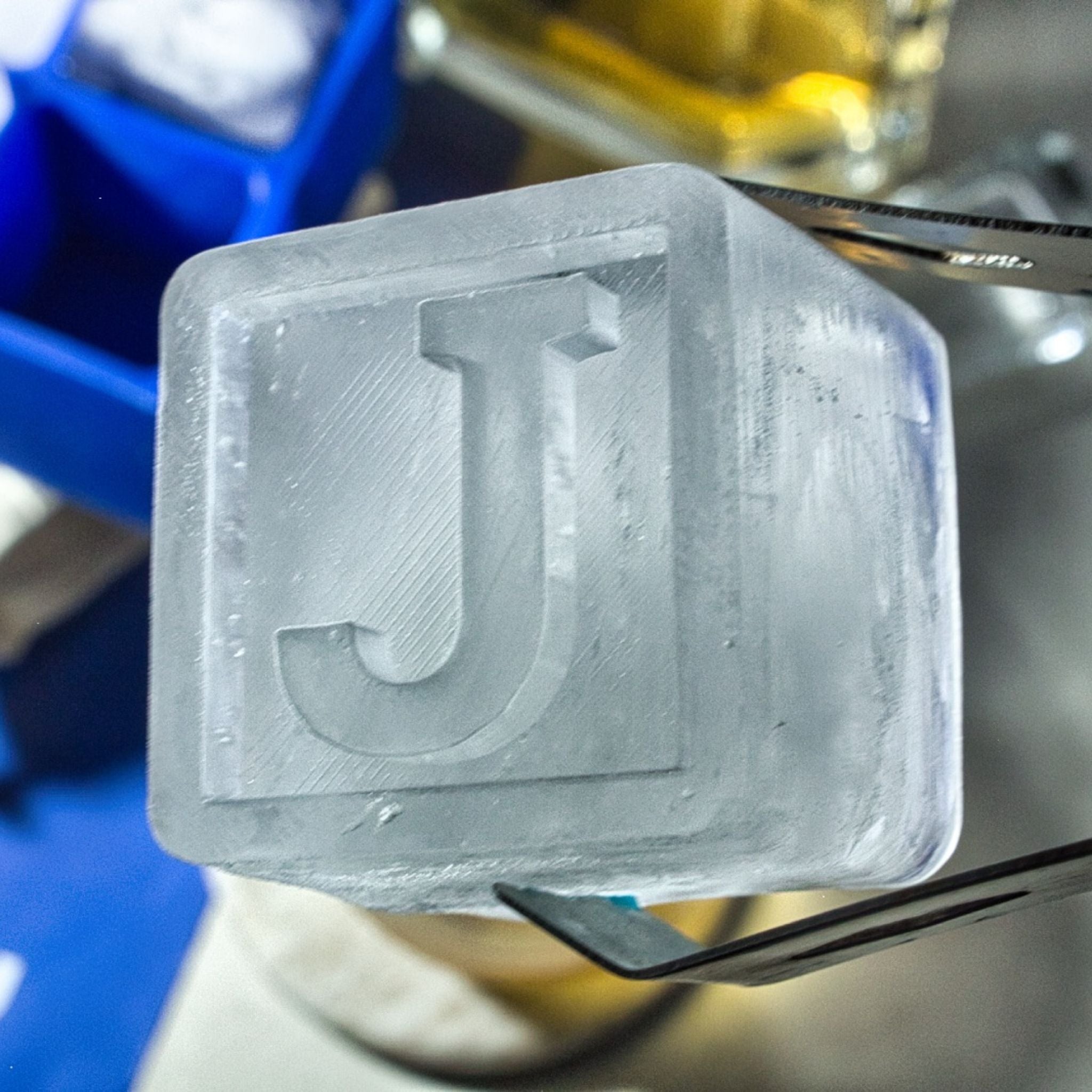 Custom Letter J Ice Tray – Personalised Gift for Jack, Jasmine, Jacob & More - Chilled Out Creations