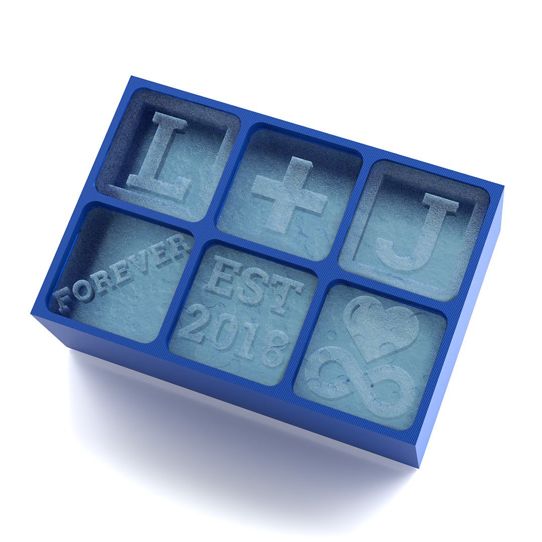 Custom Romantic Anniversary Ice Tray – Monogrammed Ice Trays for Memorable Moments - Chilled Out Creations