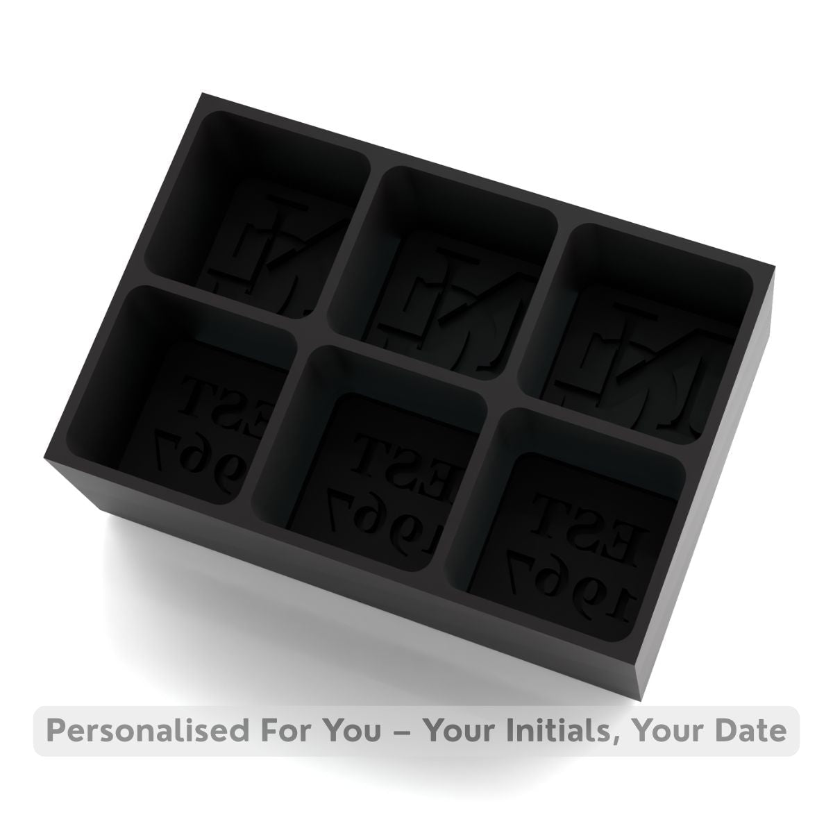 Dad’s Initials + EST. Year Ice Tray – Personalised Father’s Day Whisky Gift - Chilled Out Creations