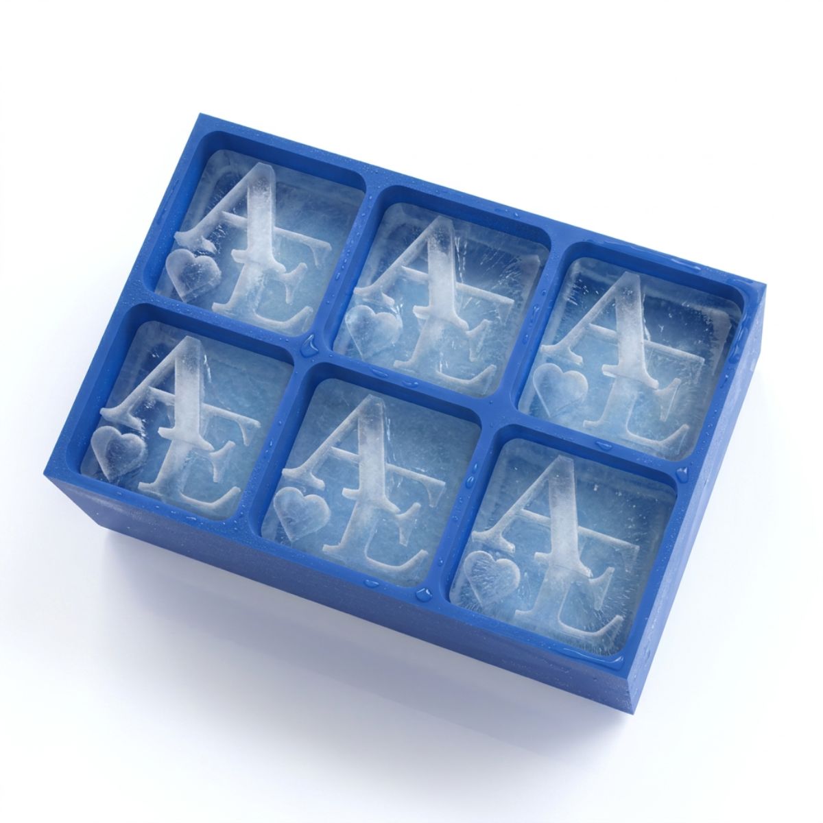 His & Hers Initials Ice Cube Tray – Romantic Personalised Gift for Boyfriends & Husbands - Chilled Out Creations