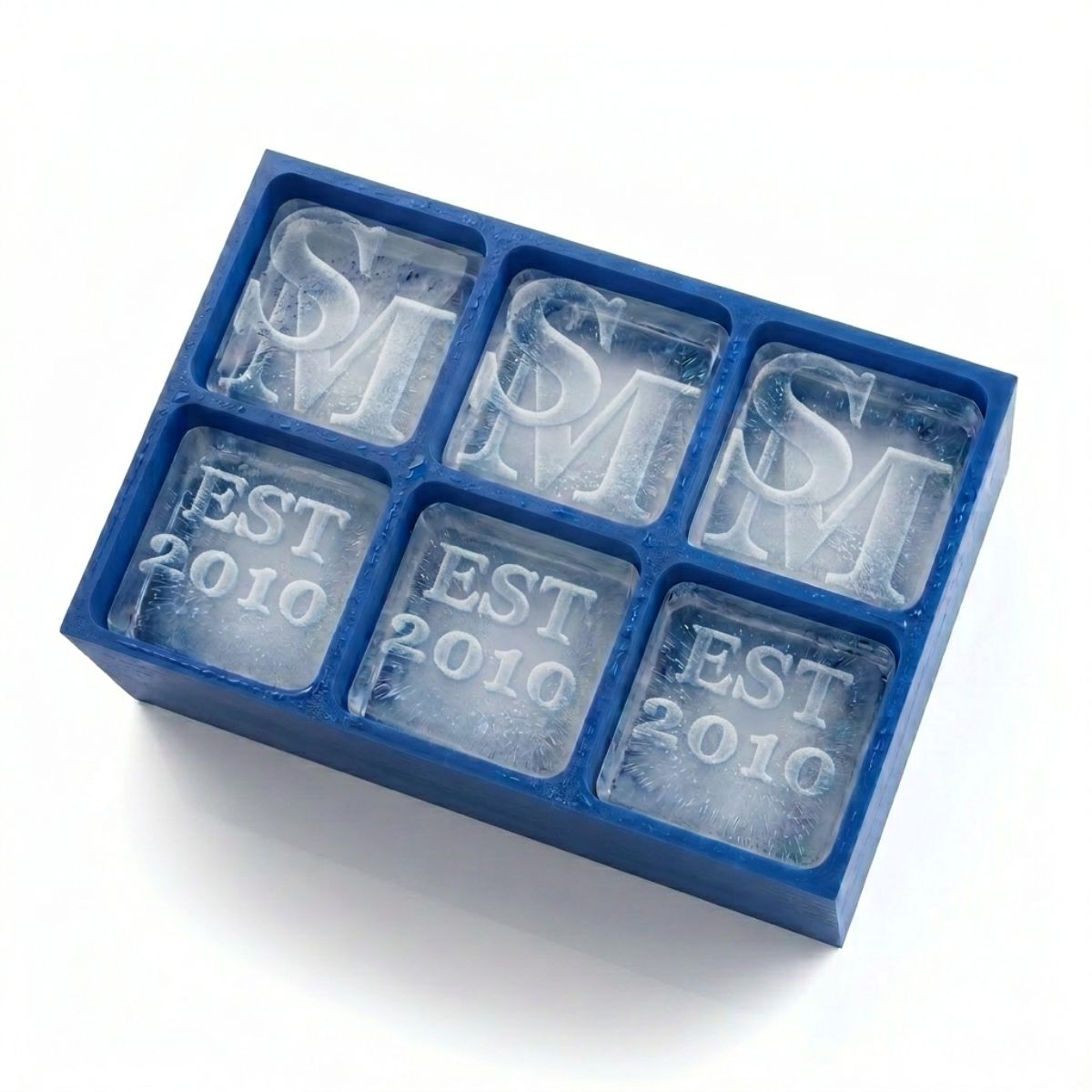 Initials + EST. Year Ice Tray – Personalised Gift for Special Memories - Chilled Out Creations