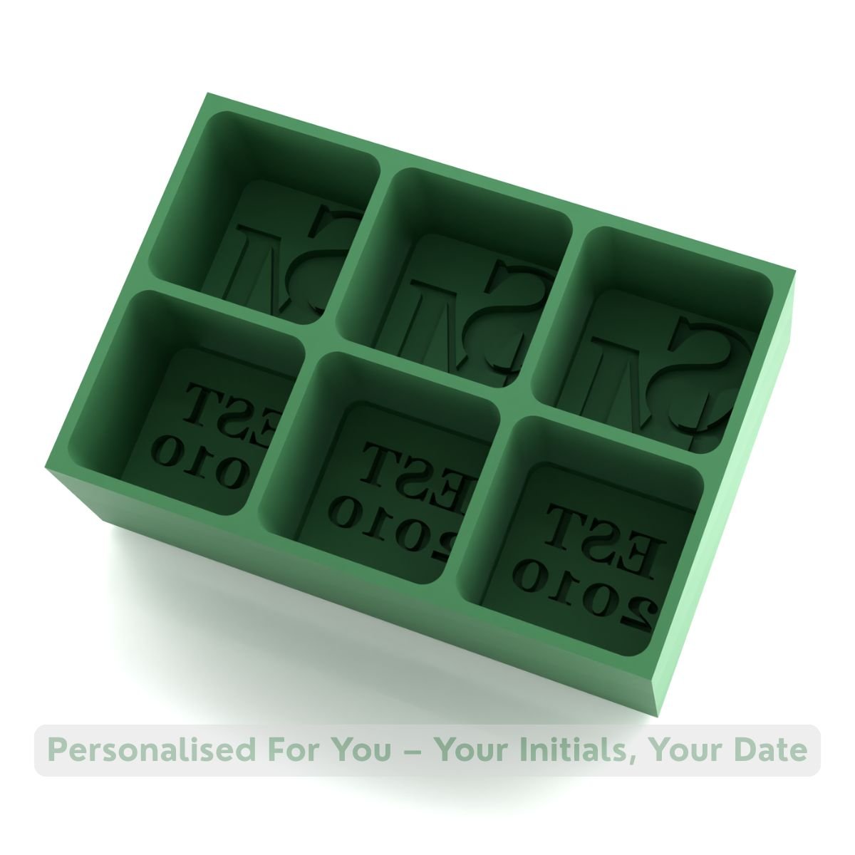 Initials + EST. Year Ice Tray – Personalised Gift for Special Memories - Chilled Out Creations
