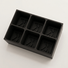 Black silicone Letter K ice cube tray, 6-cavity mould with bold monogram K design