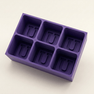Purple silicone Letter U ice cube tray, 6-cavity mould with bold monogram U design