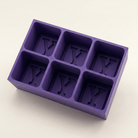 Purple silicone Letter Y ice cube tray, 6-cavity mould with bold monogram Y design