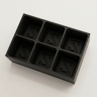 Black silicone Letter Z ice cube tray, 6-cavity mould with bold monogram Z design