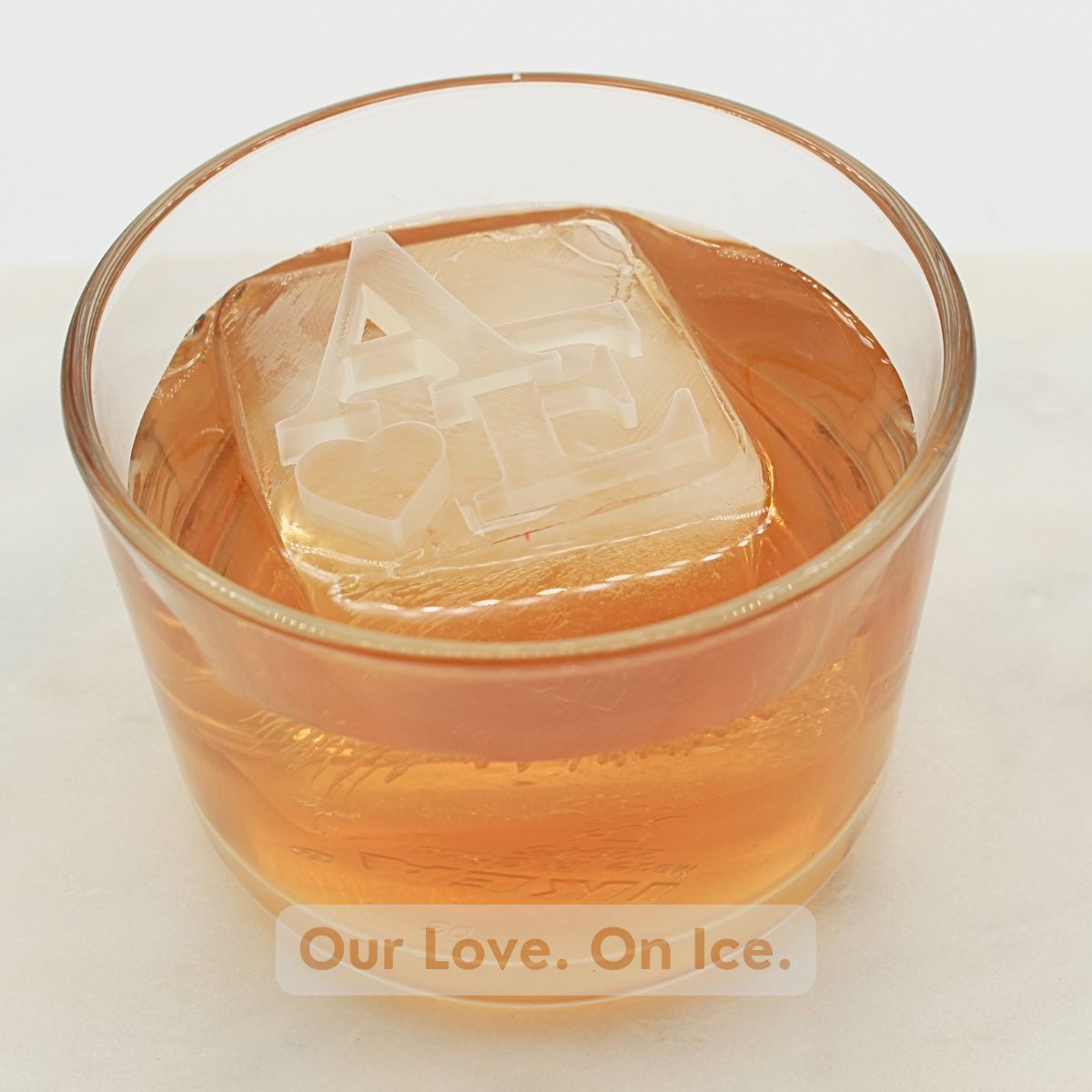 Personalised Couples Initials Ice Cube Tray – Romantic Gift for Him or Her - Chilled Out Creations