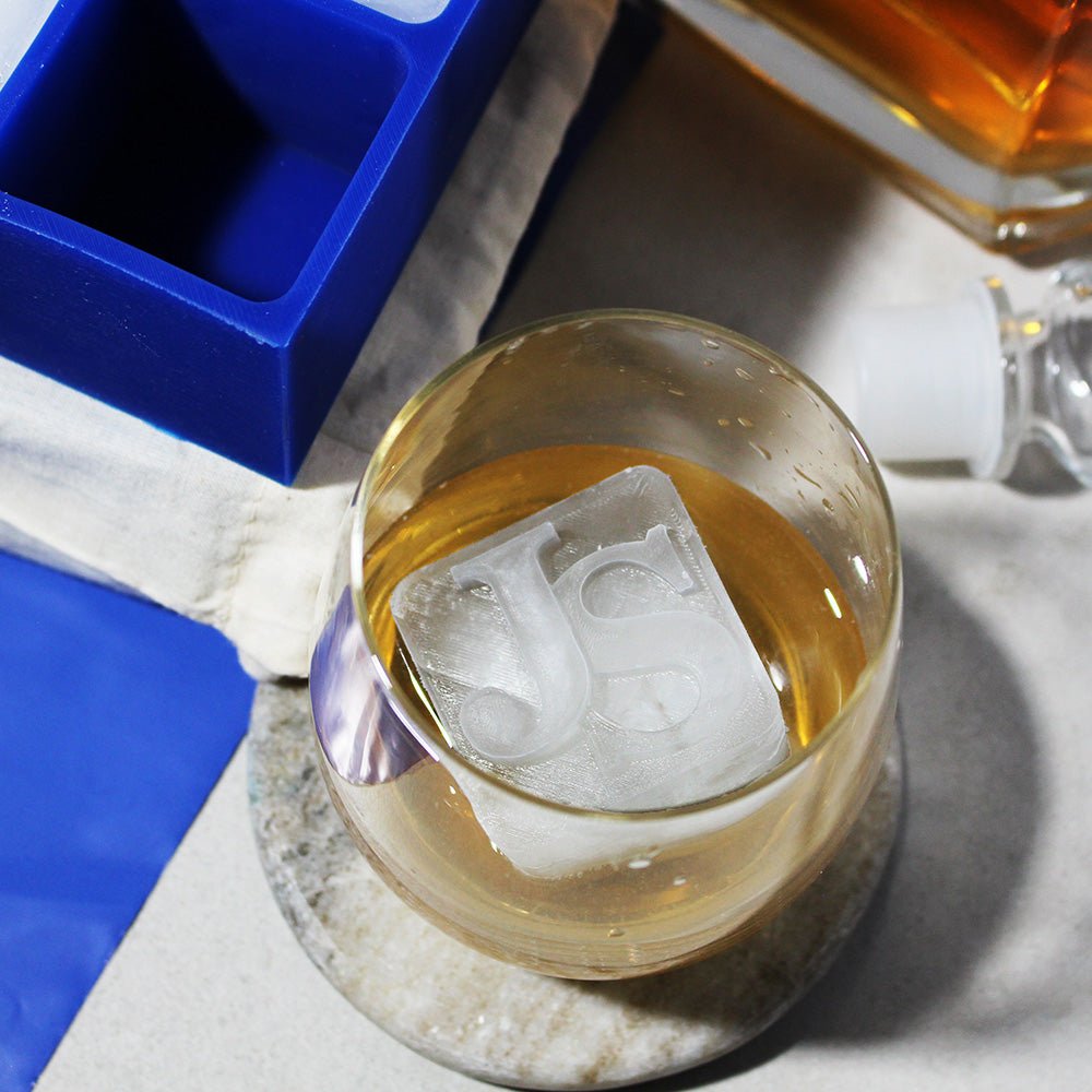 Personalised Ice Cube Tray for Him – Custom Initials & EST Year Whiskey Gift - Chilled Out Creations