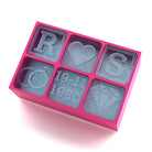 Personalised Ice Tray for Couples – Initials & Date with Heart, Ring & Diamond Symbols - Chilled Out Creations