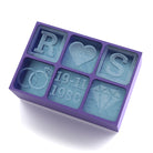 Romantic Initials & Date Ice Tray – Personalised Couple Gift with Heart, Ring & Diamond Symbols - Chilled Out Creations